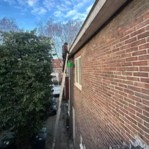 Lekkende lasnaad dakgoot